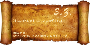 Stankovits Zamfira névjegykártya